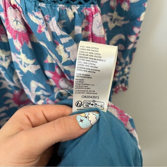 Free People Sacha River Combo Floral Print Mini Dress Size Small - Picture 9 of 15